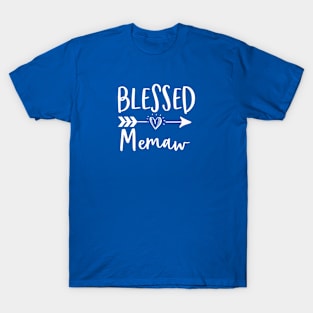 Funny Memaw Gift Blessed Memaw T-Shirt